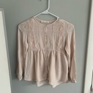 Zara Girls Blush Pink Blouse